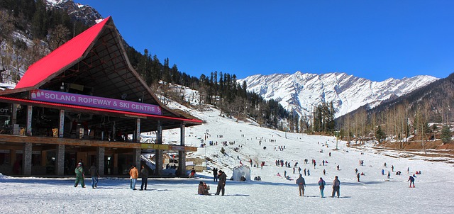 Description: Located in the scenic Log Huts area, this resort is famous for its proximity to snow trails and the Solang Valley. The architecture reflects local mountain styles with modern interiors. The property features a rooftop terrace and a bar, providing a perfect vantage point to enjoy the winter landscape. Its location is ideal for those wanting easy access to snow activities while staying in a heated, high-end environment.