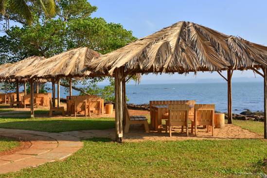 Description: A stunning beachfront resort located on the secluded Odxel Beach. It features cozy, high-end wooden cabins situated just meters from the Arabian Sea. The property is designed for couples, offering private deck areas, a large outdoor pool, and "The Lounge," which provides a romantic setting for sunset dinners. Its quiet location away from the main tourist hubs makes it an ideal spot for an intimate start to your sun and sand retreat.